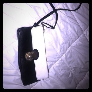 Black and white clutch